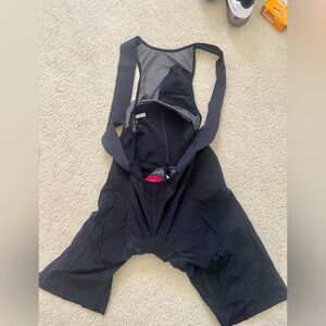 Women's Black Bike Bib Shorts with Mesh Back Support